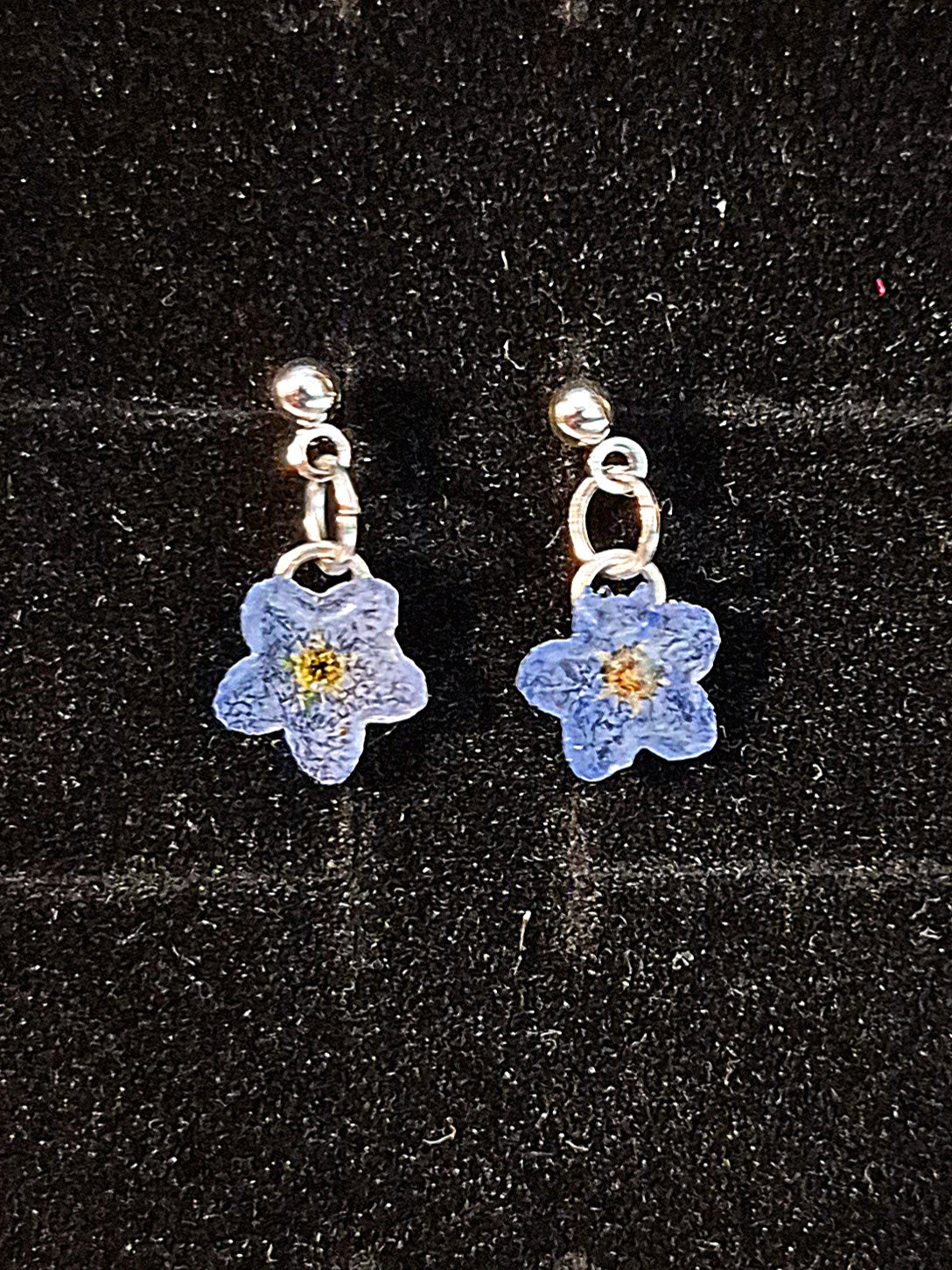 Örhängen med förgätmigej